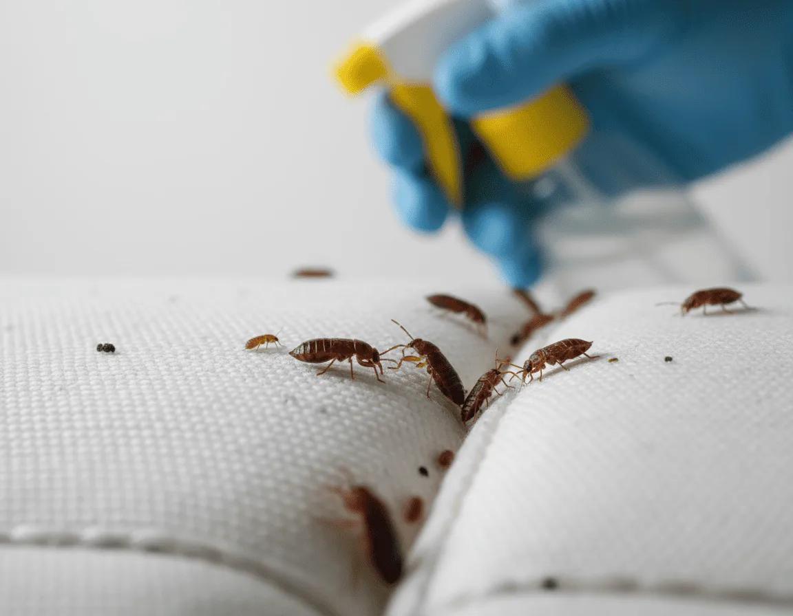 Détection de punaises de lit sur les coutures d'un matelas